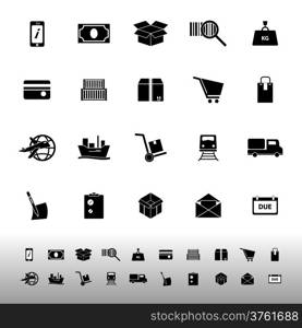 Shipment icons on white background, stock vector