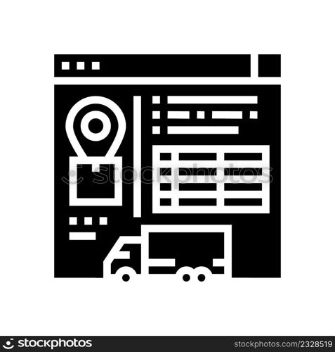 shipment trends report glyph icon vector. shipment trends report sign. isolated contour symbol black illustration. shipment trends report glyph icon vector illustration