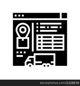 shipment trends report glyph icon vector. shipment trends report sign. isolated contour symbol black illustration. shipment trends report glyph icon vector illustration