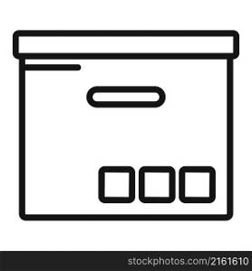 Shipping box icon outline vector. Delivery package. Paper parcel. Shipping box icon outline vector. Delivery package