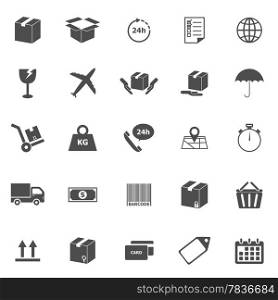 Shipping icons on white background, stock vector