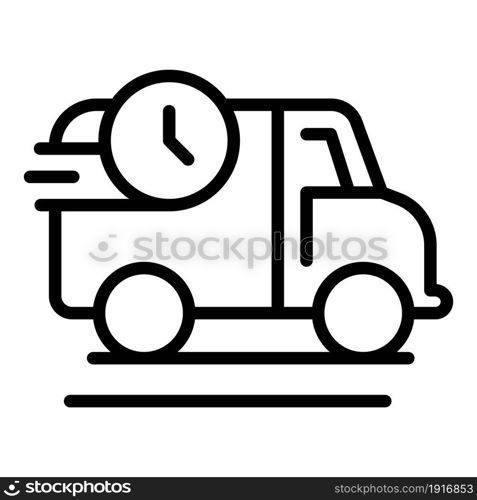 Shipping truck icon outline vector. Fast delivery. Van courier. Shipping truck icon outline vector. Fast delivery