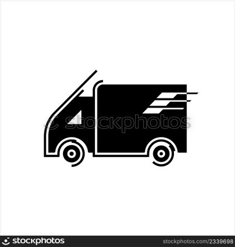 Shipping Truck Icon Vector Art Illustration
