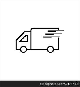 Shipping Truck Icon Vector Art Illustration. Shipping Truck Icon