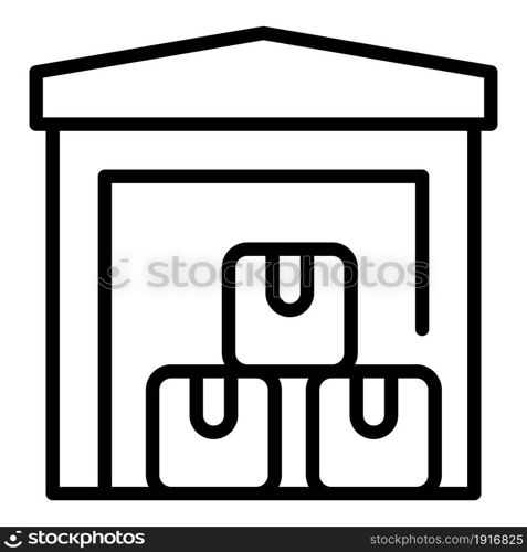 Shipping warehouse icon outline vector. Cargo storage. Delivery box. Shipping warehouse icon outline vector. Cargo storage