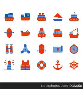 Ships related icon set