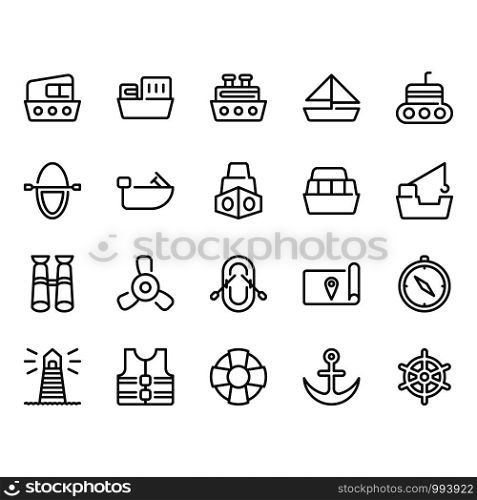 Ships related icon set