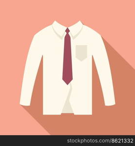 Shirt bow tie icon flat vector. Fashion suit. College male. Shirt bow tie icon flat vector. Fashion suit