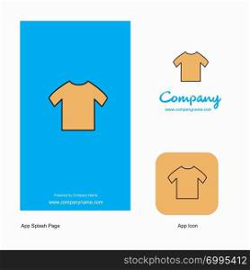 Shirt Company Logo App Icon and Splash Page Design. Creative Business App Design Elements