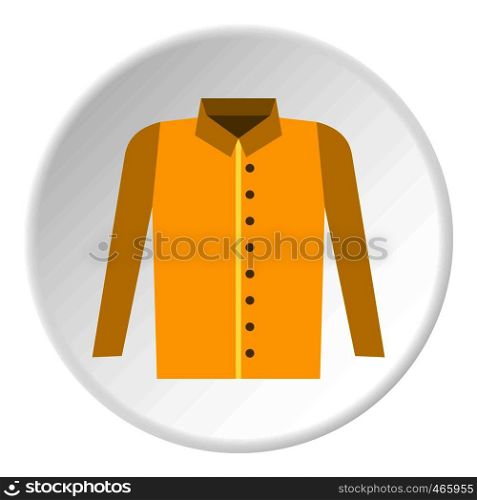 Shirt icon in flat circle isolated vector illustration for web. Shirt icon circle
