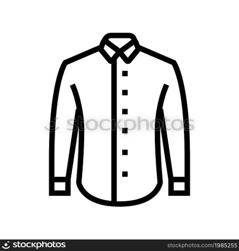 shirt man clothes line icon vector. shirt man clothes sign. isolated contour symbol black illustration. shirt man clothes line icon vector illustration