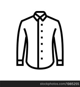 shirt man clothes line icon vector. shirt man clothes sign. isolated contour symbol black illustration. shirt man clothes line icon vector illustration