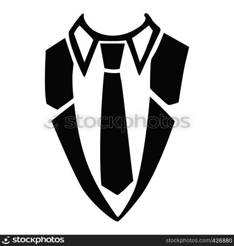 Shirt necktie icon. Simple illustration of shirt necktie vector icon for web design isolated on white background. Shirt necktie icon, simple style