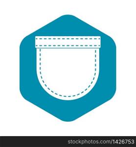 Shirt pocket icon. Simple illustration of shirt pocket vector icon for web. Shirt pocket icon, simple style