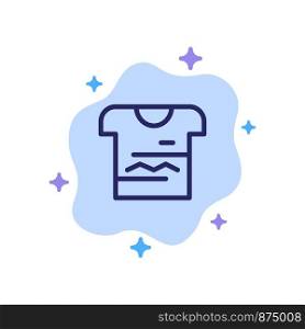 Shirt, Tshirt, Cloth, Uniform Blue Icon on Abstract Cloud Background
