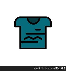 Shirt, Tshirt, Cloth, Uniform Flat Color Icon. Vector icon banner Template
