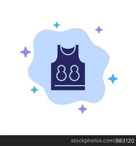 Shirt, Tshirt, Game, Sport Blue Icon on Abstract Cloud Background