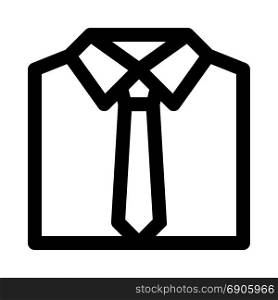 shirt with tie, icon on isolated background