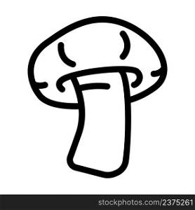 shitake mushroom line icon vector. shitake mushroom sign. isolated contour symbol black illustration. shitake mushroom line icon vector illustration