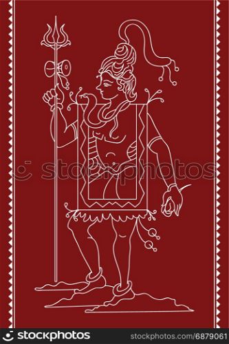 Shiva The Hindu God Vector Art