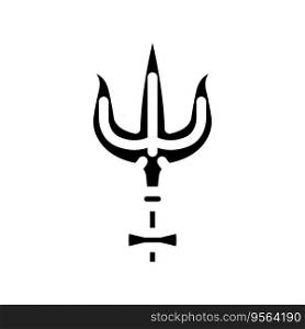 shiva trident trishul glyph icon vector. shiva trident trishul sign. isolated symbol illustration. shiva trident trishul glyph icon vector illustration