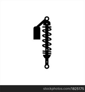 Shock Absorber Icon, Device To Absorb And Damp Shock Impulses Vector Art Illustration