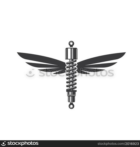 shock absorber wings icon vector illustration design template