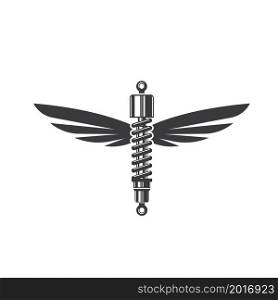 shock absorber wings icon vector illustration design template