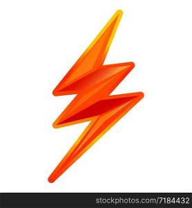 Shock lightning bolt icon. Cartoon of shock lightning bolt vector icon for web design isolated on white background. Shock lightning bolt icon, cartoon style