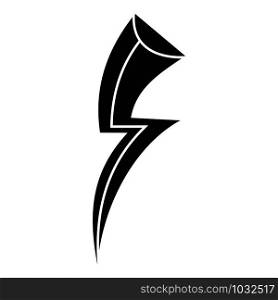 Shock lightning bolt icon. Simple illustration of shock lightning bolt vector icon for web design isolated on white background. Shock lightning bolt icon, simple style