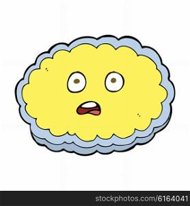 shocked cartoon cloud face
