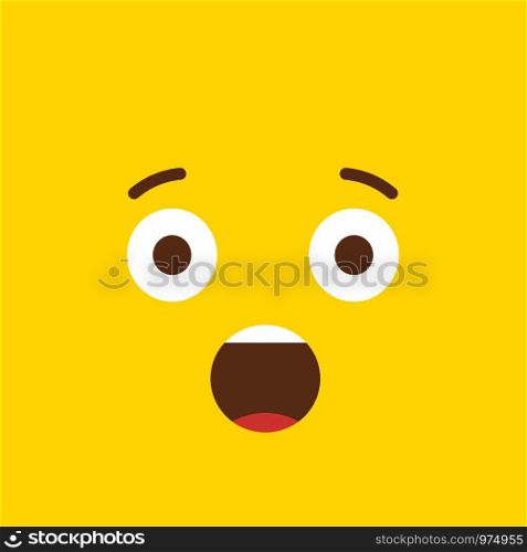 Shocked emoji icon design vector