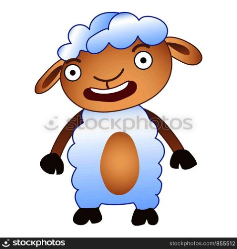 Shocked sheep icon. Cartoon of shocked sheep vector icon for web design isolated on white background. Shocked sheep icon, cartoon style