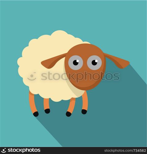 Shocked sheep icon. Flat illustration of shocked sheep vector icon for web design. Shocked sheep icon, flat style