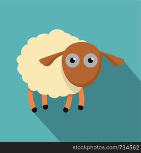 Shocked sheep icon. Flat illustration of shocked sheep vector icon for web design. Shocked sheep icon, flat style