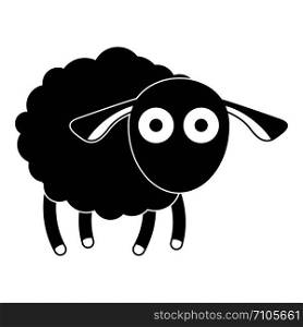 Shocked sheep icon. Simple illustration of shocked sheep vector icon for web design isolated on white background. Shocked sheep icon, simple style