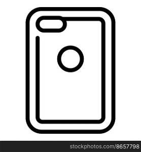 Shockproof phone case icon outline vector. Mobile cover. Device protect. Shockproof phone case icon outline vector. Mobile cover