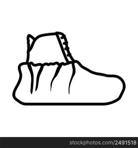 Shoe Covers Icon. Bold outline design with editable stroke width. Vector Illustration.