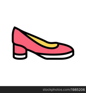 shoe female color icon vector. shoe female sign. isolated symbol illustration. shoe female color icon vector illustration