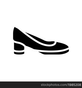 shoe female glyph icon vector. shoe female sign. isolated contour symbol black illustration. shoe female glyph icon vector illustration