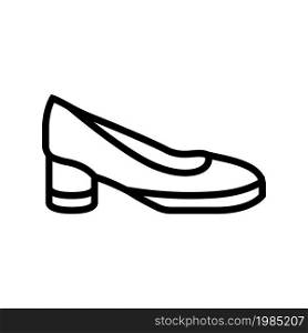shoe female line icon vector. shoe female sign. isolated contour symbol black illustration. shoe female line icon vector illustration