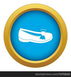 Shoe icon blue vector isolated on white background for any design. Shoe icon blue vector isolated