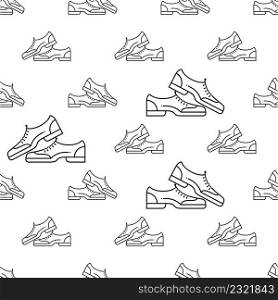 Shoe Icon Seamless Pattern, Sneaker Icon, Footwear Used To Protect, Comfort The Human Foot Vector Art Illustration