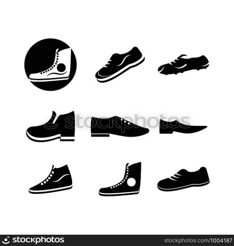 shoe man logo vector template design