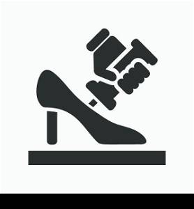 Shoe manufacturing. Vector illustration of shoe manufacturing