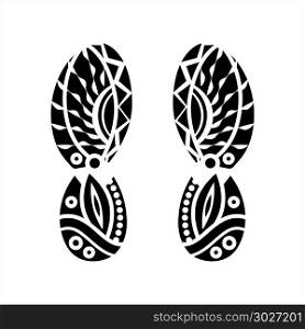 Shoe Outsole Imprint Design Vector Art Illustration. Shoe Outsole Imprint Design
