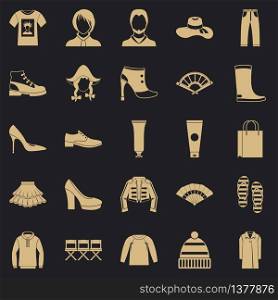 Shoe polish icons set. Simple set of 25 shoe polish vector icons for web for any design. Shoe polish icons set, simple style