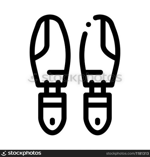 Shoe Sole Detail Icon Vector. Outline Shoe Sole Detail Sign. Isolated Contour Symbol Illustration. Shoe Sole Detail Icon Vector Outline Illustration