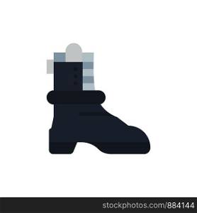 Shoes, Boot, American Flat Color Icon. Vector icon banner Template