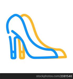 shoes for bride color icon vector. shoes for bride sign. isolated symbol illustration. shoes for bride color icon vector illustration